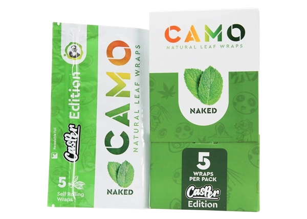Afghan Hemp Camo Self-Rolling Natural Leaf Wraps – Naked
