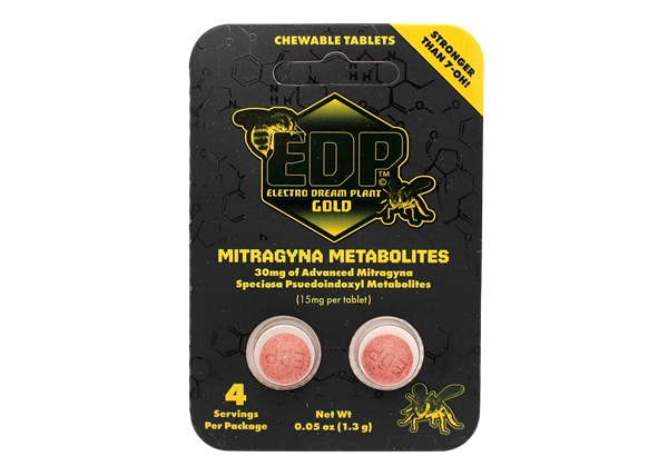 EDP Gold MIT Metabolites Pseudo Kratom Extract 30mg 7-OH 2-Tablets