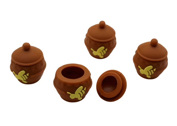25ct Honeybee Hunny Pot Silicone Stash Jar