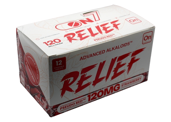 On7 Relief 120mg Pseudo Red 12-Tablet