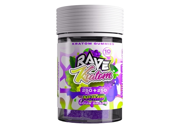 Rave Kratom + Kava Gummies - Numb Sour Grape