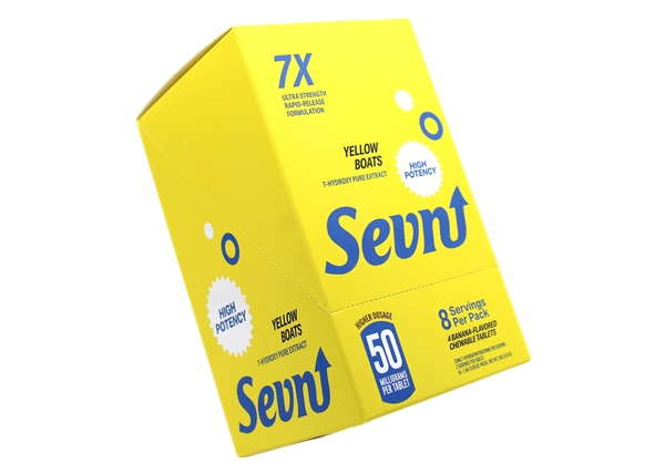 Sevn Yellow Boats 50mg 7-OH 4-Tablets