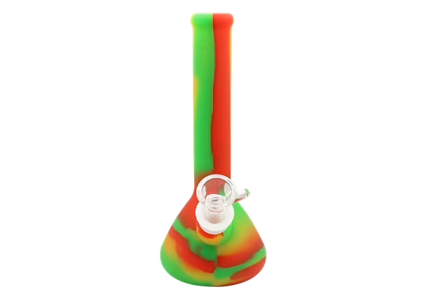 4ct 8" Silicone Beaker Water Pipe Assortment