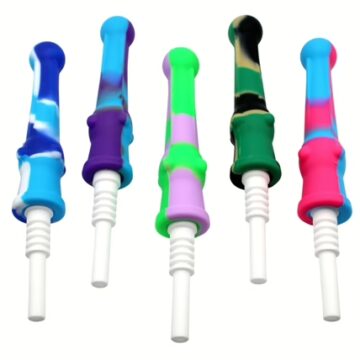 10ct 7" Silicone Honey Straw with 14mm Ceramic Tip