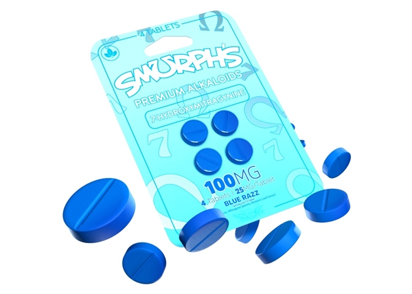 Smurph's 7-OH 25mg 4-Tablet - Blue Razz