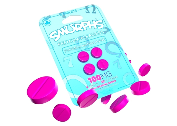 Smurph’s 7-OH 25mg 4-Tablet – Kiwi Dragon Berry