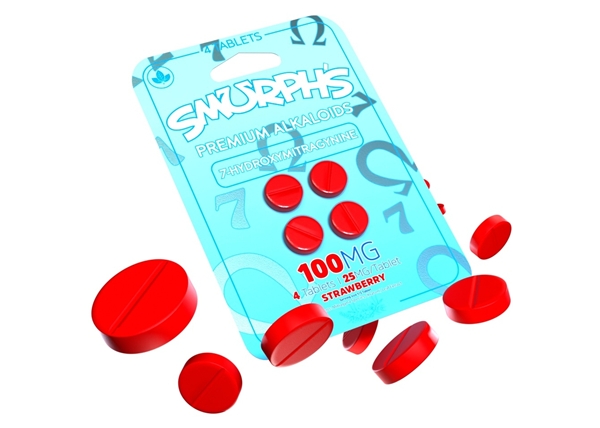 Smurph’s 7-OH 25mg 4-Tablet – Strawberry