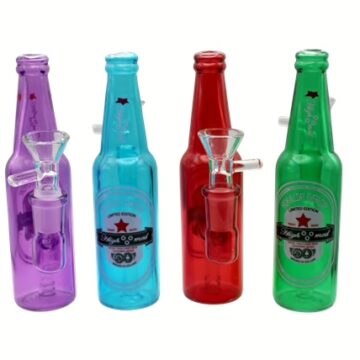 5ct 6" Mini Beer Bottle Water Pipe Assortment