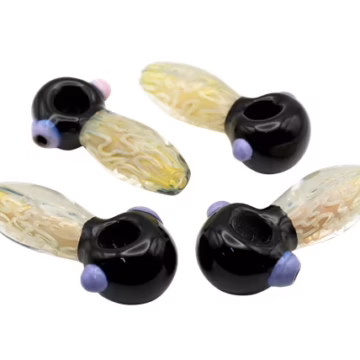 4ct 4" Dual Tone Fuming Swirl Hand Pipe