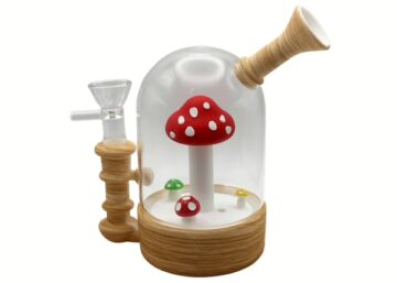 Mushroom Waterwheel Silicone Glass Water Pipe