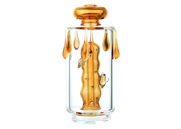 Bomb E-Rig Glass Top Attachment – Honey (Compatible with Puffco Peak)