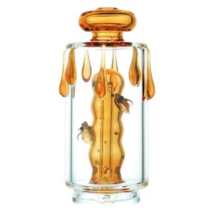 Bomb E-Rig Glass Top Attachment – Honey (Compatible with Puffco Peak)