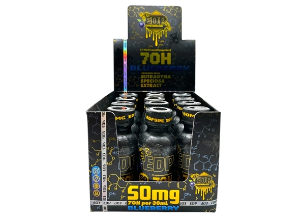 EDP 50mg 7-OH Kratom Shot – Blueberry 12pk