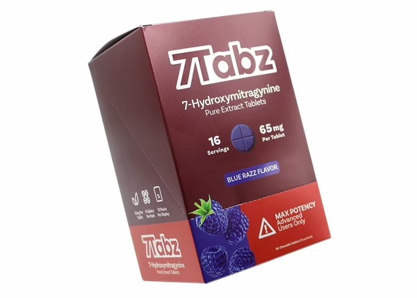 7Tabz 65mg 7-OH – Blue Razz Flavor – 4-Tablet
