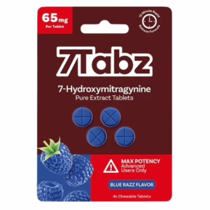 7Tabz 65mg 7-OH – Blue Razz Flavor – 4-Tablet