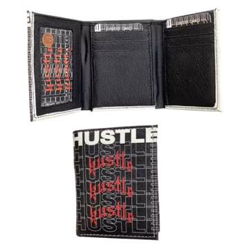 Faux Leather Trifold Wallet - Hustle Design
