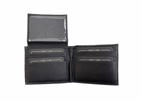Faux Leather Bifold Wallet - Drip Design