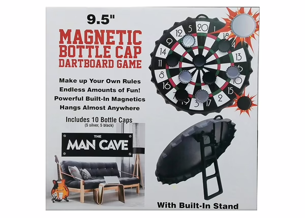 Magnetic Bottle Cap Dartboard Game