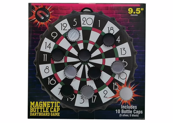Magnetic Bottle Cap Dartboard Game