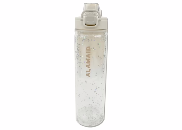 Sparkling 24oz Plastic Water Bottle with Safety Lock and Handle