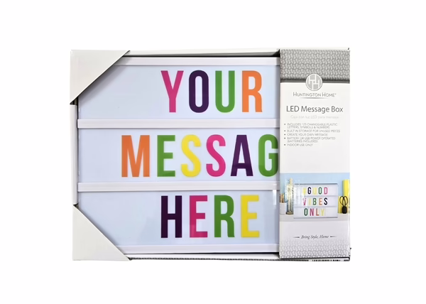 Customizable LED Light Up Message Box
