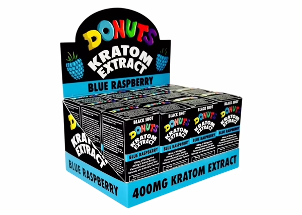 Donuts Kratom Extract Shots – Black 400mg Blue Raspberry