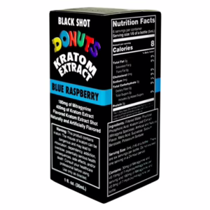 Donuts Kratom Extract Shots – Black 400mg Blue Raspberry
