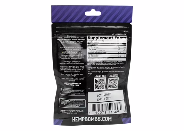 Hemp Bombs 120mg CBD CBN Sleep Gummies