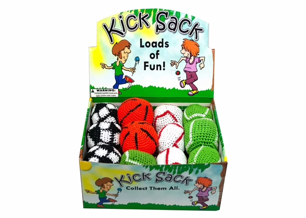 Sports Theme Kick Sack Countertop Display 24pk