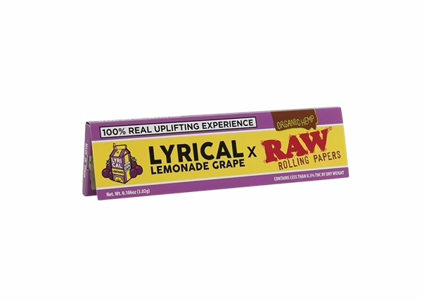Raw X Lyrical Lemonade King Size Wide Rolling Papers - Lemonade Grape