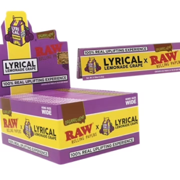 Raw X Lyrical Lemonade King Size Wide Rolling Papers - Lemonade Grape