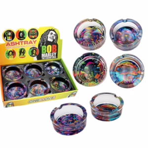 One Love Glass Ashtray - Mushrooms 6pk
