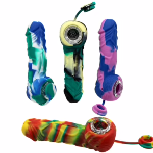10ct Silicone Penis Pipe with Cap