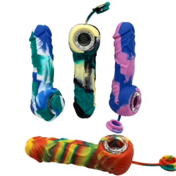 10ct Silicone Penis Pipe with Cap