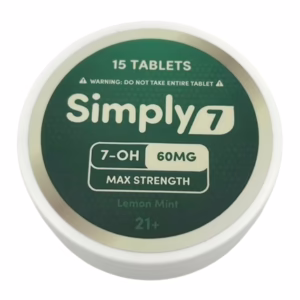 Simply7 Max Strength 60mg 7-OH Lemon Mint 15-Tablets