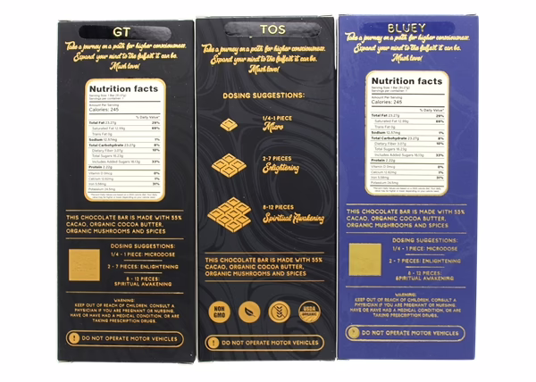 West Coast Gold Caps Mushroom Chocolate Bar