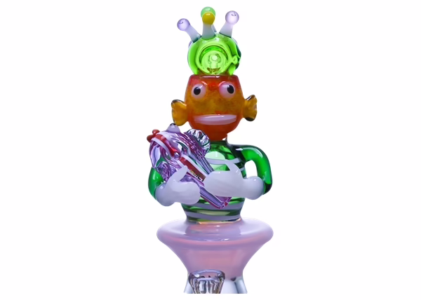 12" Juicy J Glass Dellinger Fish Man Water Pipe