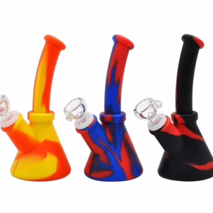 4ct 6" Mini Silicone Beaker Water Pipe Assortment