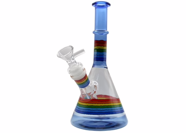 8" Color Art Beaker Water Pipe