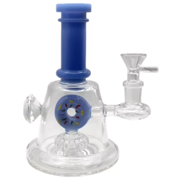 6" Diamond Marble Donut Perk Water Pipe