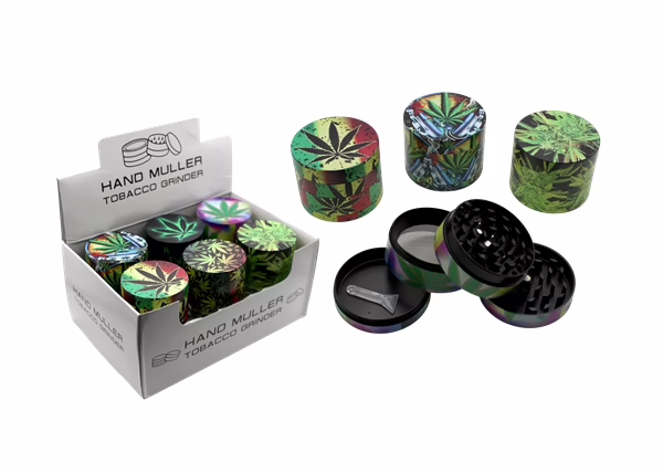Hand Muller 50mm Tobacco Grinder – Leaf 12pk