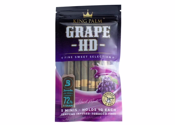 King Palm Grape HD – 5x15pk – Mini Rolls