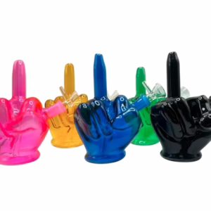 2ct 6" Middle Finger Glass Water Pipe