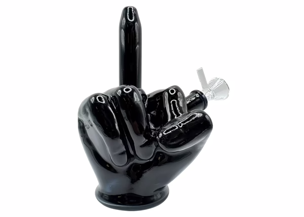 2ct 6" Middle Finger Glass Water Pipe