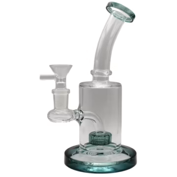 8" Curve Glass Shower Perk Water Pipe