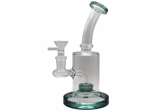 8" Curve Glass Shower Perk Water Pipe