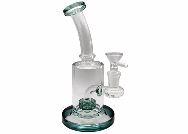 8" Curve Glass Shower Perk Water Pipe