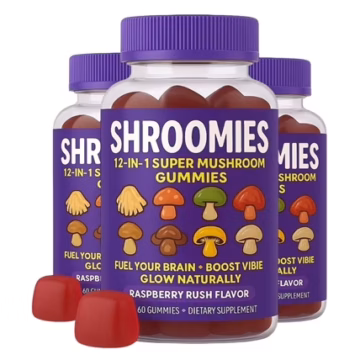 Shroomies 12-in-1 Super Mushroom Gummies – Raspberry Rush