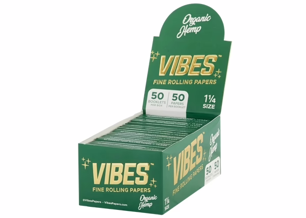Vibes 1 1/4 Rolling Papers - Organic Hemp