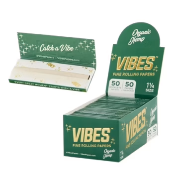 Vibes 1 1/4 Rolling Papers - Organic Hemp